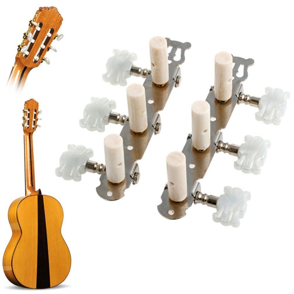 Needway   Pasak Tuning Gitar Akustik Chrome Folk Tuner Kunci String Axis Knobs Tuning Keys Chrome Part Guitar Tuning Knob