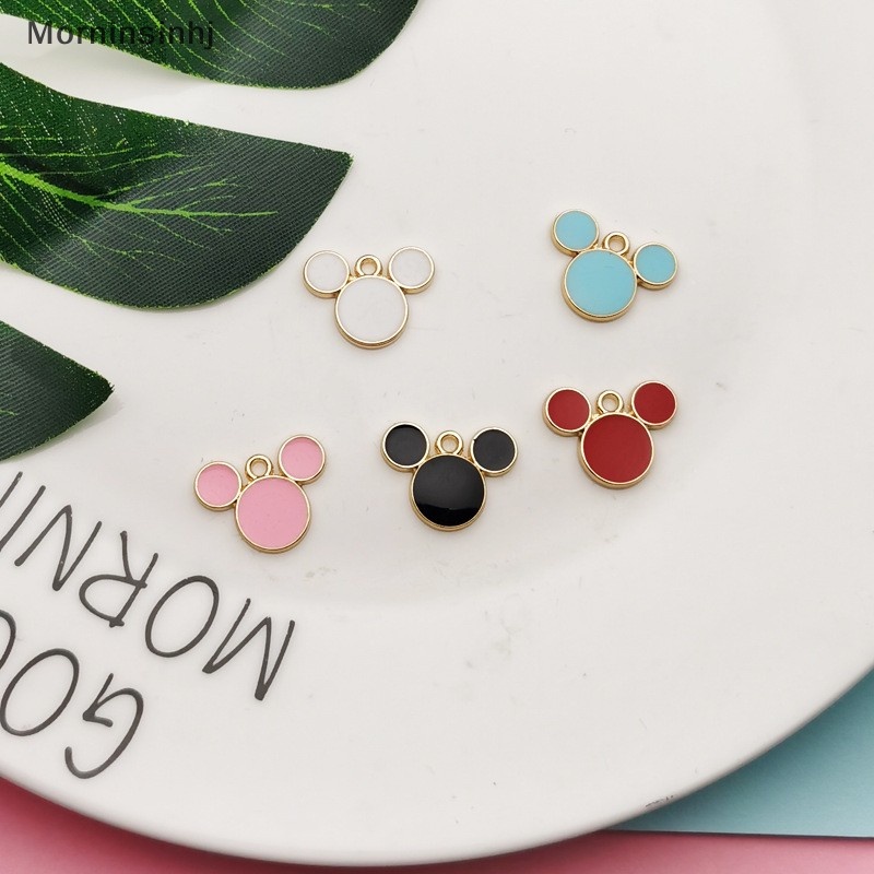 Mornin Mickey series DIY drip oil Perhiasan Aksesoris K gold Hiasan Kepala earrings id