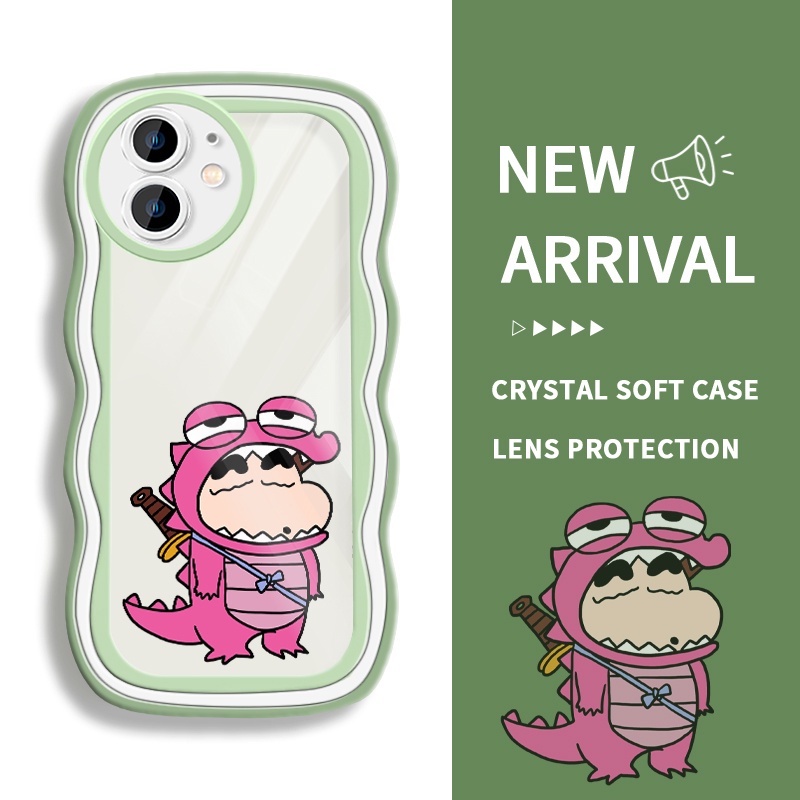 JJUKA Case For iPhone 12 12 Pro 12 Mini 11 Pro Max Casing Krayon dan Baymax Transparan Silikon Soft 