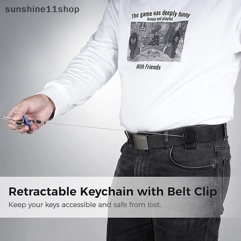 Sho Ditarik Tugas Berat Gantungan Kunci Badge Holder Multitool Carabiner Klip Key Ring N