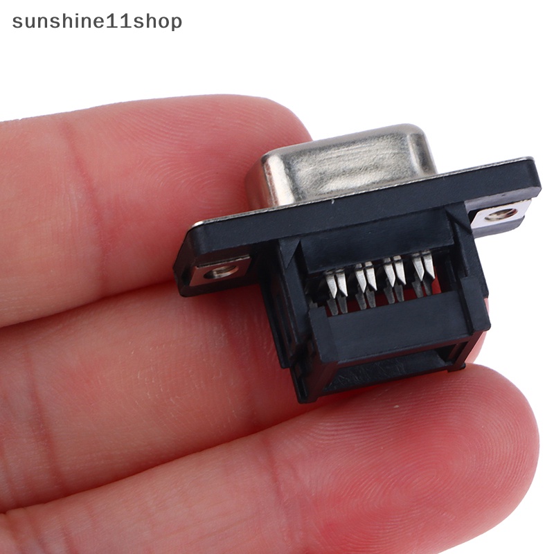 Sho DIDC9 DB9 Female Serial Port Male IDC Crimp Type D-Sub RS232 Konektor COM 9Pin Socket 9P Adaptor Untuk Kabel Pita N