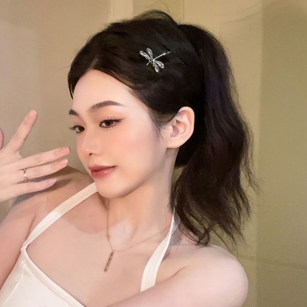 4 /2 Pcs/Set Perak Capung Ular Berbentuk Klip Rambut Gadis Berlian Imitasi Alloy Jepit Rambut Klip Samping Wanita Aksesoris Rambut