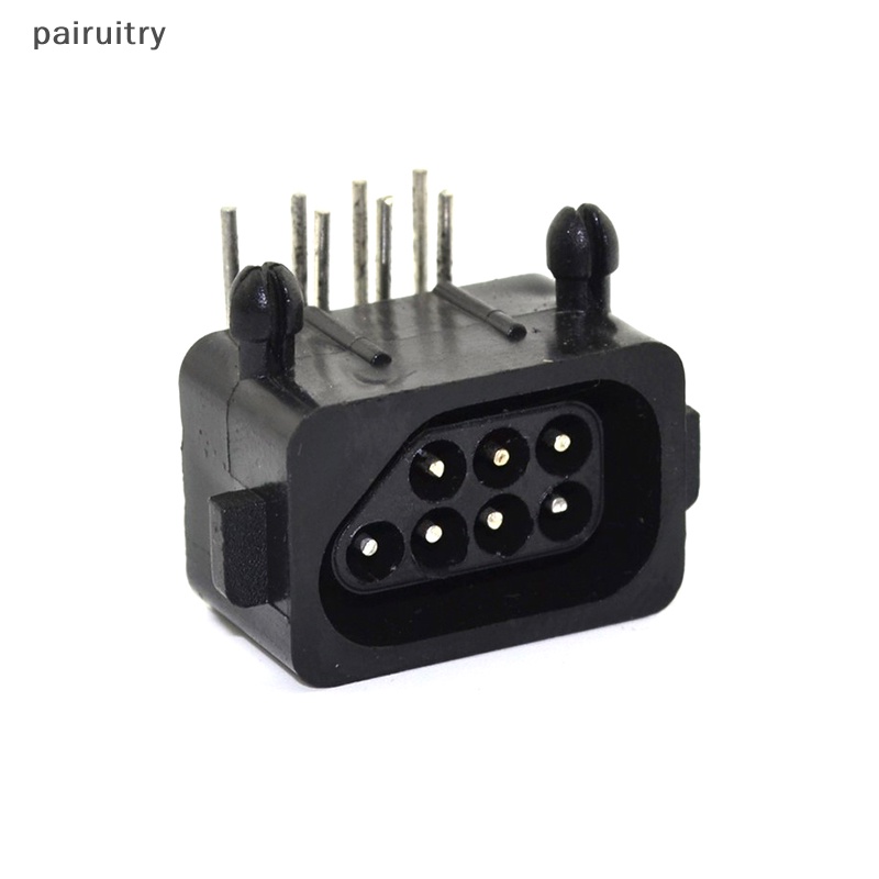 Prt 1PCS 90derajat 7Pin Konektor Female Suku Cadang Pengganti Untuk NES Konsol Soket Controller Konektor Port Socket PRT