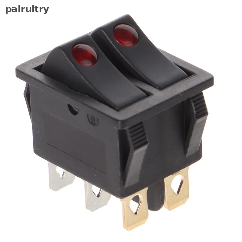 Prt KCD6 6PIN 16A 220V Saklar Lampu Ganda Rocker Switch ON-OFF KCD6 Tombol Lampu Boat Power Switch PRT