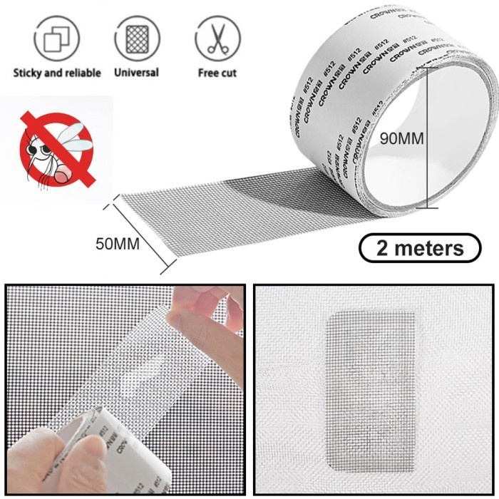 Window Screen Repair Tape Lakban Kawat Anti Nyamuk Penambal Lubang 2B