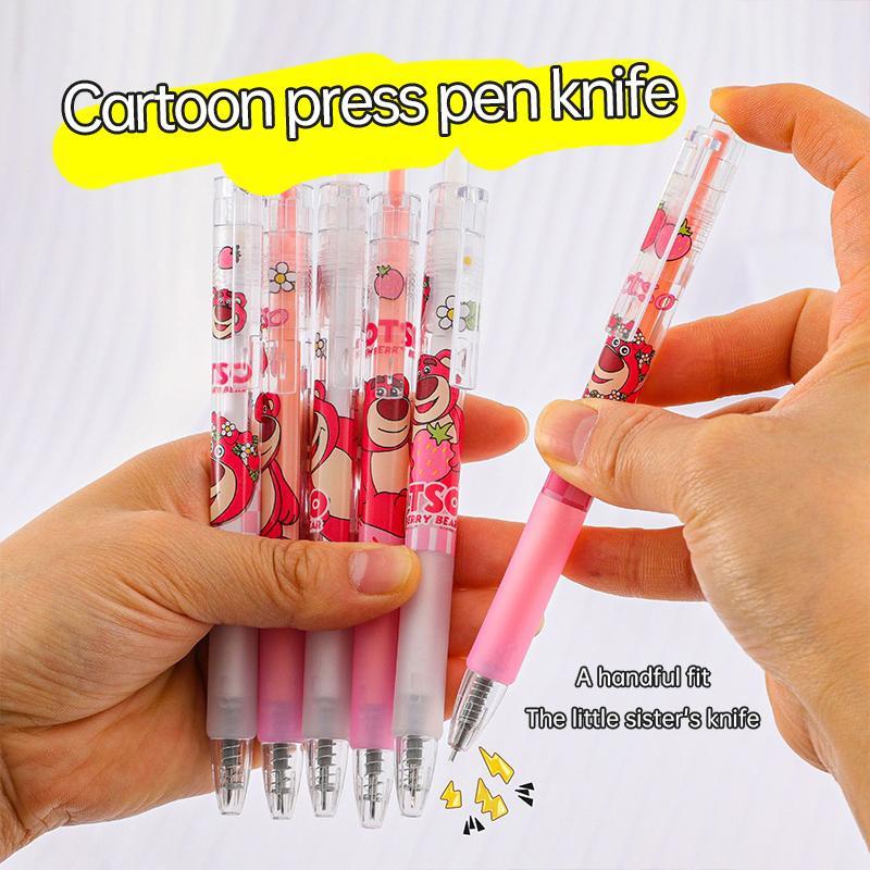 

Pemotong Kertas Pena yang Dapat Ditarik Beruang Stroberi Pemotong Seni Kartun Pemotong Portabel Lucu MK