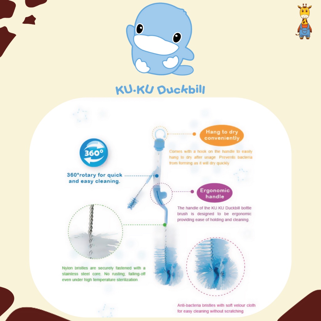 Kuku Duckbill Bottle Brush KU5357 / Sikat Botol Susu