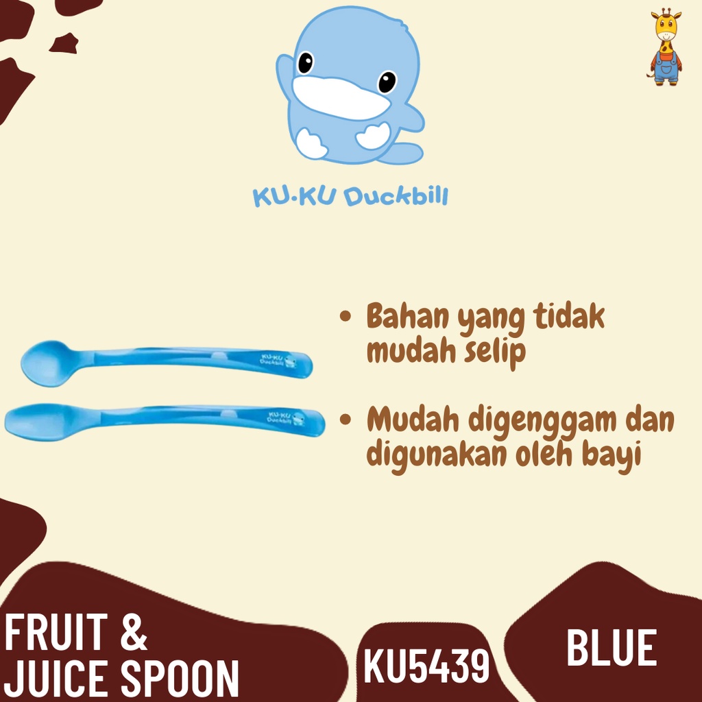 Kuku Duckbill Fruit &amp; Juice Spoon KU5439 / Sendok Bayi