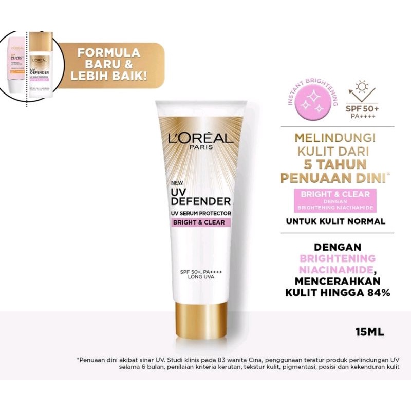 LOREAL UV DEFENDER Serum Protector Spf 50 PA+++ Series 50ml NEW PACKAGING