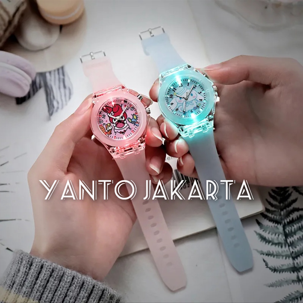 JAM TANGAN ANAK PEREMPUAN KUROMI MY MELODY LED BERCAHAYA