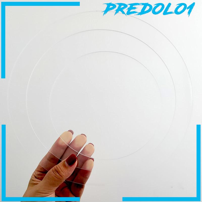 [Predolo1] Papan Kue Bahan Akrilik Baking Dessert Reusable Acrylic Round Cake Disc Untuk Kue