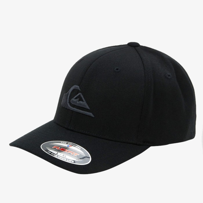 Topi QUIKSILVER Mountain And Wave FLEXFIT Cap Black Black ORIGINAL - S/M