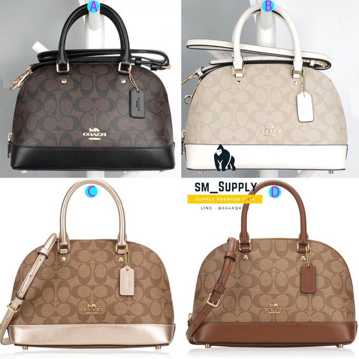 SALE TAS WANITA MINI CROSSBODY SLING SIERRA SATCHEL SIGNATURE 27583 - NO BOX, WHITE