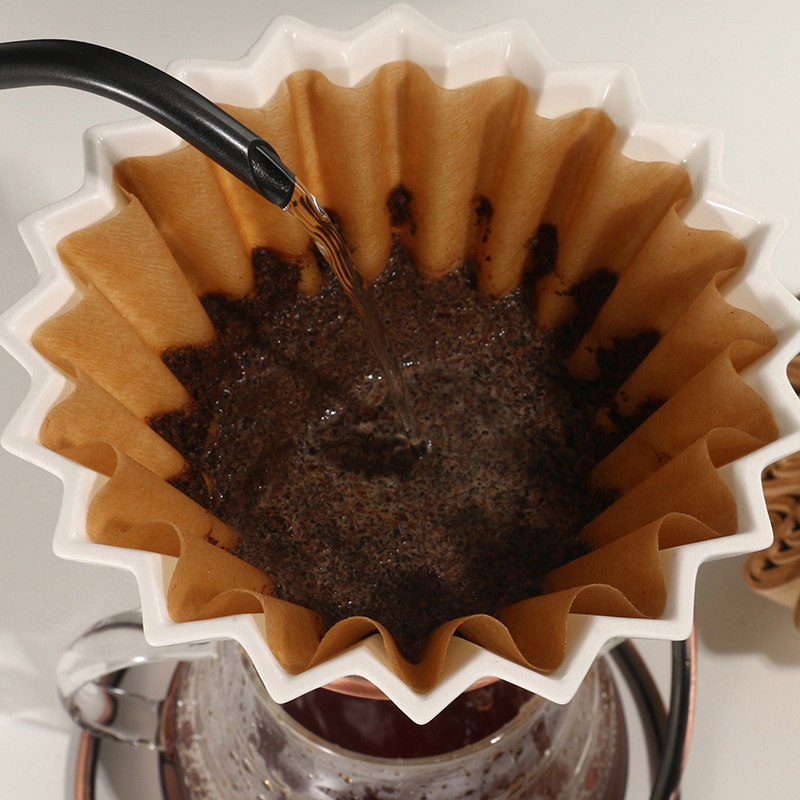 Paper 50 Buah Kertas Penyaring Kopi Kertas Penyaring Bubur Kayu Mentah 185*50Mm Mangkuk Kue Mangkuk Kayu Alami Aksesori Mesin Kopi Penyaring Kopi