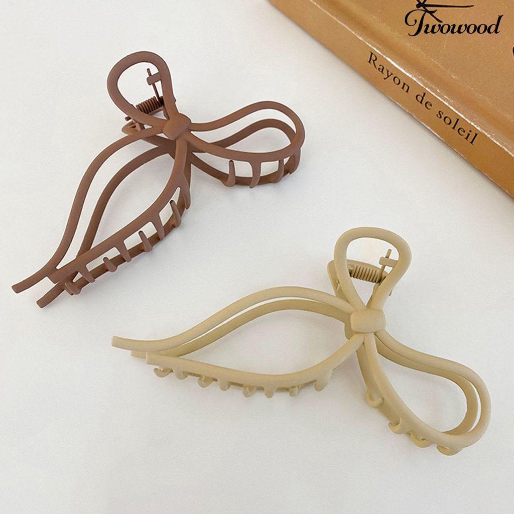 Twowood Women Hair Claw Melubangi Cakar Kuat Dengan Gigi Anti-slip Rambut-Memperbaiki Anti Patah Bentuk Kupu-Kupu Women Hair Grip Aksesoris Styling Rambut