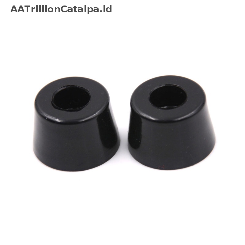 Aatrillioncatalpa 10pcs 21mm x 15mm Hitam Kerucut Recessed Kaki Karet Bumper Pads ID