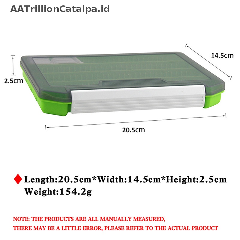 Aatrillioncatalpa Fishing Tackle Box Storage Tray Dengan Sekat Removable Umpan Pancing Hooks Case ID