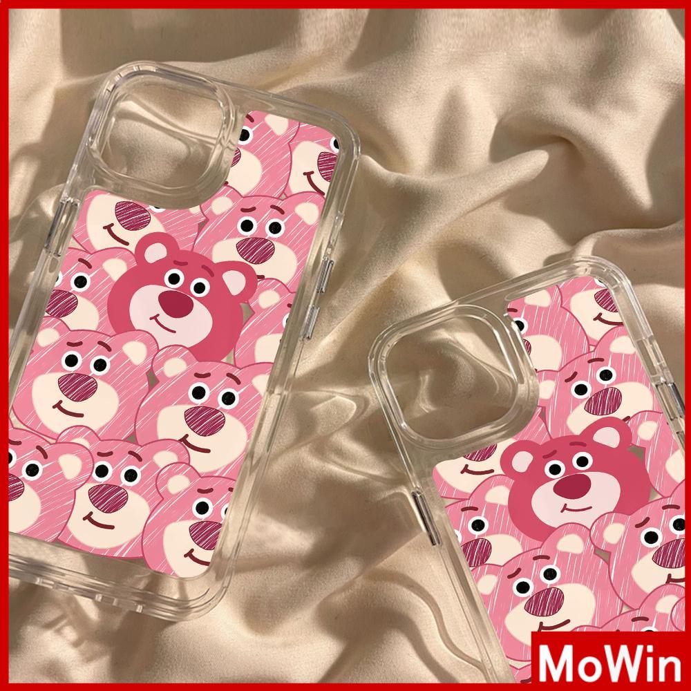 Mowin - iPhone 14 Pro Max Case Soft TPU Big Hole Space Phone Case Case Cute Pink Bear Perlindungan Kamera Shockproof Kompatibel dengan iPhone 13 Pro Max 12 Pro Max 11 XR XS 7Plus 8Plus