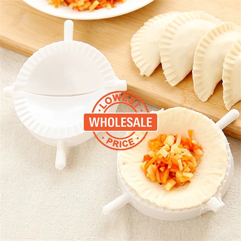 [Harga Grosir] [Fitur] Cetakan Dumpling Maker Plastik Adonan Tangan Press Dumpling Clip Chinese Food Jiaozi Alat Pembuat Dapur Gadget Yang Berguna