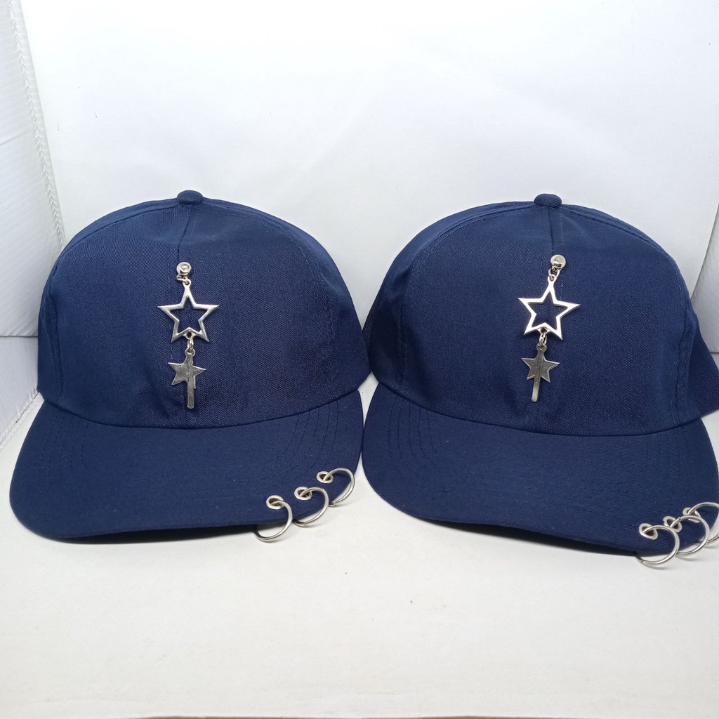 TOPI BASEBALL RING BINTANG ALA KOREA KPOP | TOPI BASEBALL ANTING BINTANG