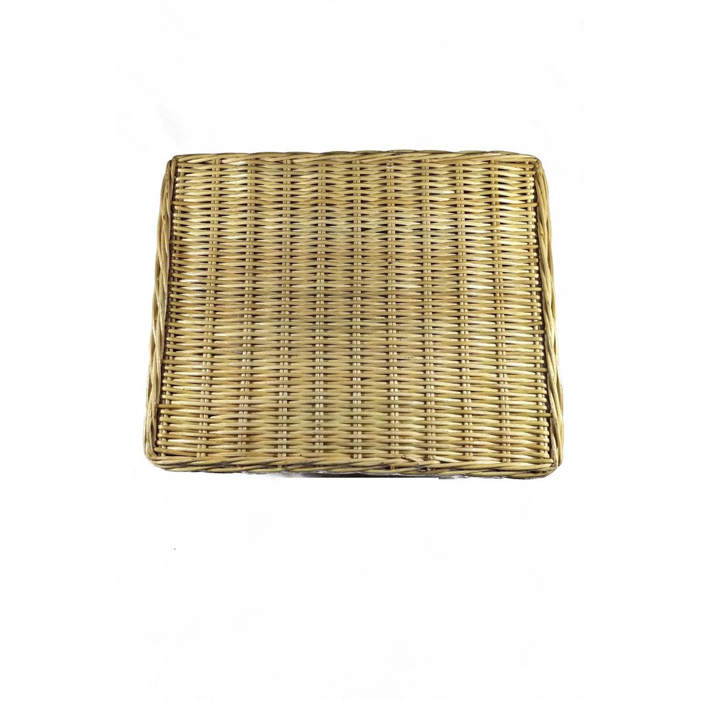 Kerajinan Tangan Rotan - Keranjang Kotak Tinggi Tutup 34x22x26cm