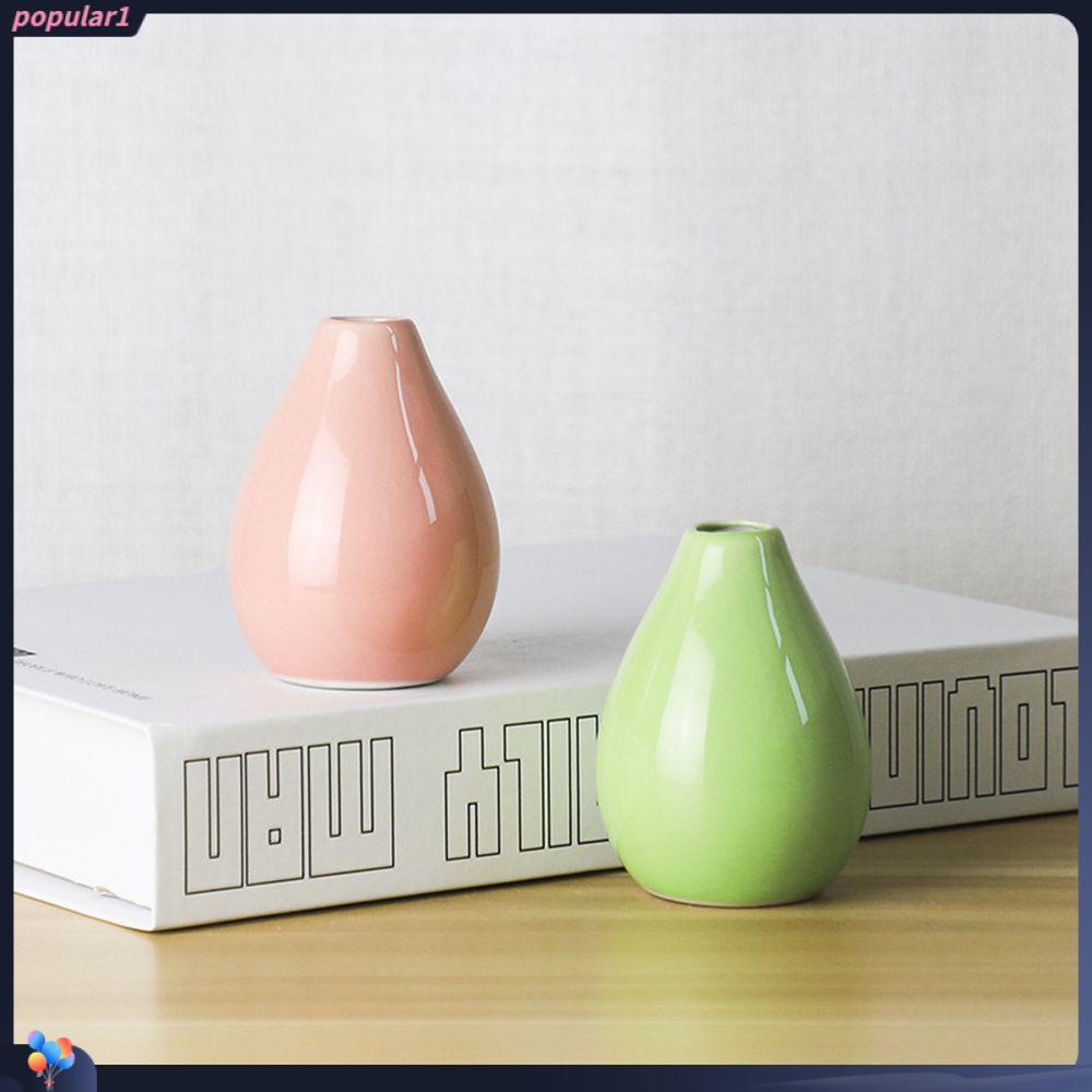 Popular Mini Home Decor Bunga Kering Vas Artificial Flowers Botol Keramik