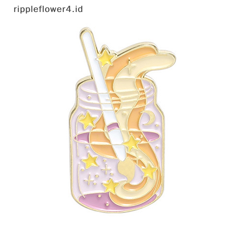 {rippleflower4.id} Papan Gambar Kartun Sikat enamel Bros Lencana pin Pakaian Tas Topi Perhiasan~