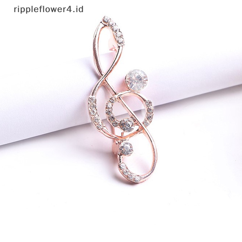 {rippleflower4.id} 1pc Bros Perempuan Simbol Musik Hias Pin Alloy Aksesoris Jas Gadis  ~