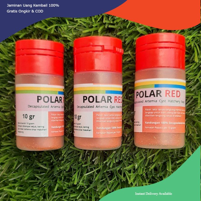 polar red, artemia instan, artemia, telur artemia, artemia bubuk, polar red artemia, artemia polar r