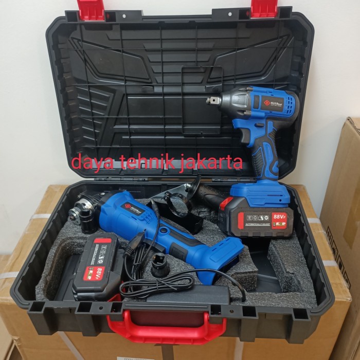 hujia set impact dan gurinda cordless 88vf / paket hujia set impact MTA