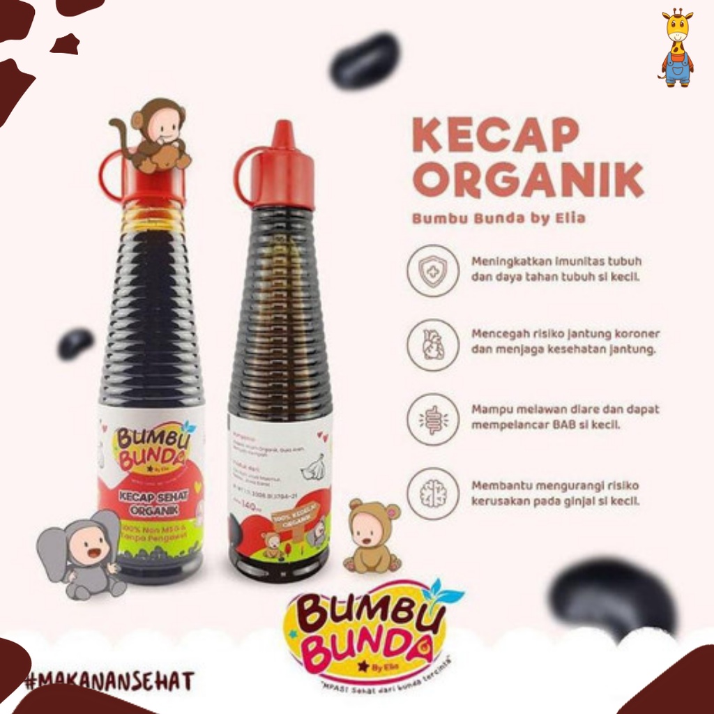 Bumbu Bunda Elia Kecap Non MSG / Kecap MPASI / Kecap Anak / Kecap Bayi / Kecap Manis Halal