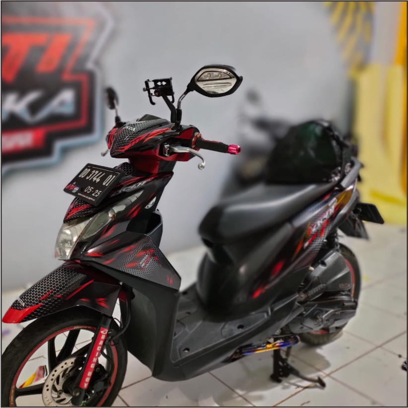 Stiker Striping Sticker Decal BEAT F1 Setiker Stikker Variasi Aksesoris Dekal Steriping Seteriping m