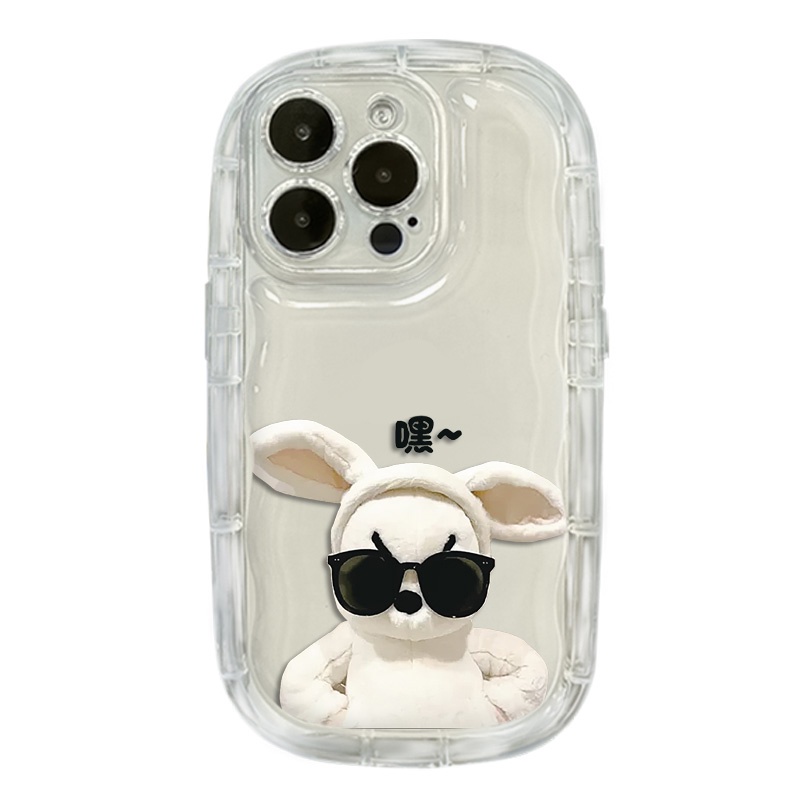 IPHONE Casing Ponsel Kelinci Lucu Kompatibel Untuk Iphone14 13 12 11 Pro Max Casing XS X Xr8 +7Plus Silikon Transparan Lembut TPU Shockproof Cover Cell Precticer