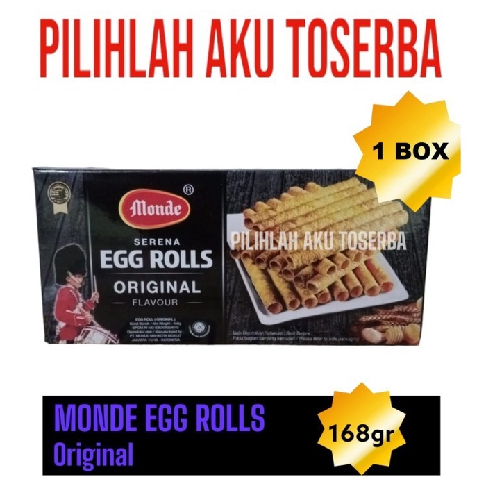 Biskuit Monde Serena EGG ROLL ORIGINAL 168 gr - ( HARGA 1 DUS isi 12 )