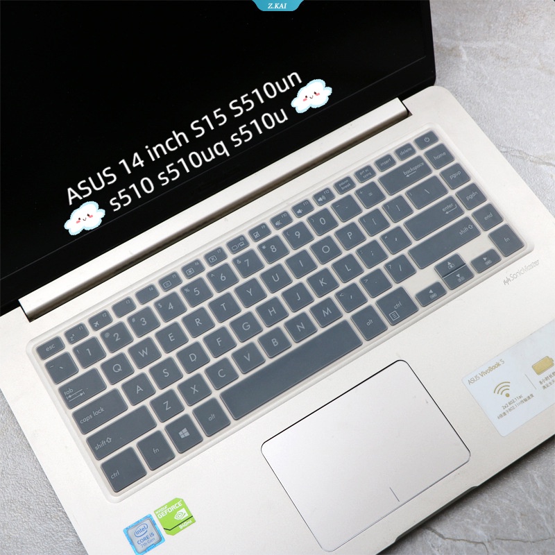 Cover Keyboard Laptop Untuk Model ASUS 14inch S15 S510un S510 S510uq S510u Removable Washable Pelindung Keyboard Anti Air Dan Debu [ZK]