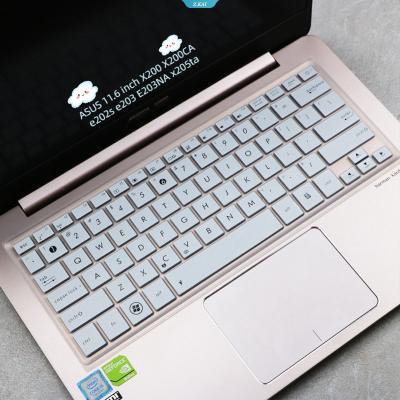 Laptop Slim Soft Cover Pelindung Untuk Model ASUS 11.6 Inch X200 X200CA E202s E203 E203NA X205ta Keyboard Protector Film Pelindung Silikon Tahan Air [ZK]