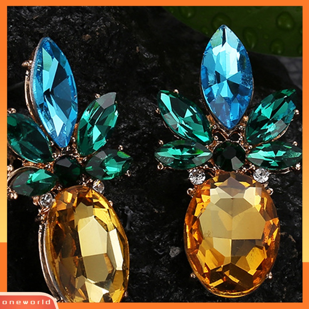 [WOD] 1pasang Anting Nanas Pengerjaan Halus Berbentuk Nanas Dekorasi Telinga Wanita Gadis Remaja Anting Nanas Untuk Gadis