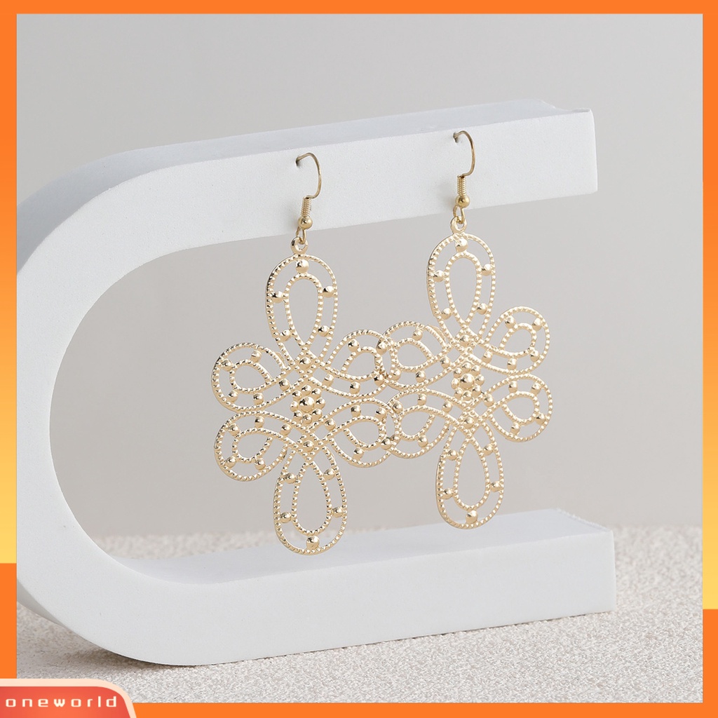 [WOD] 1pasang Anting Menjuntai Bentuk Indah Bahan Alloy Tahan Karat All-Match Gaya China Geometris Kait Anting Hadiah Ulang Tahun