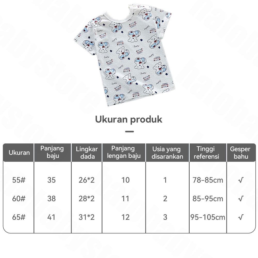 Halo Baby 0-3thn kaos bayi/Baju kaos anak bayi/T-shirt anak Lengan Pendek lucu