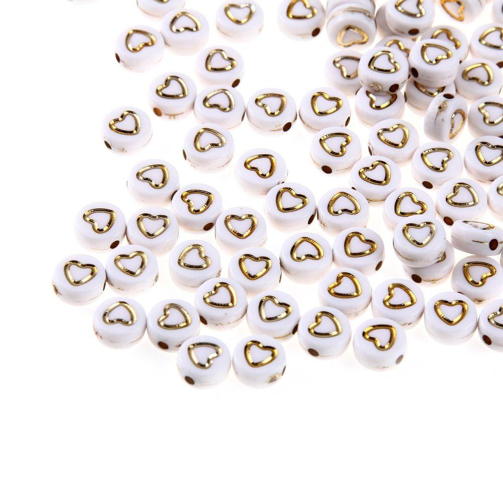 Lily 500 Pcs 7x4mm Putih Manik-Manik Akrilik DIY Kalung Membuat Perhiasan Gelang Pony Bead