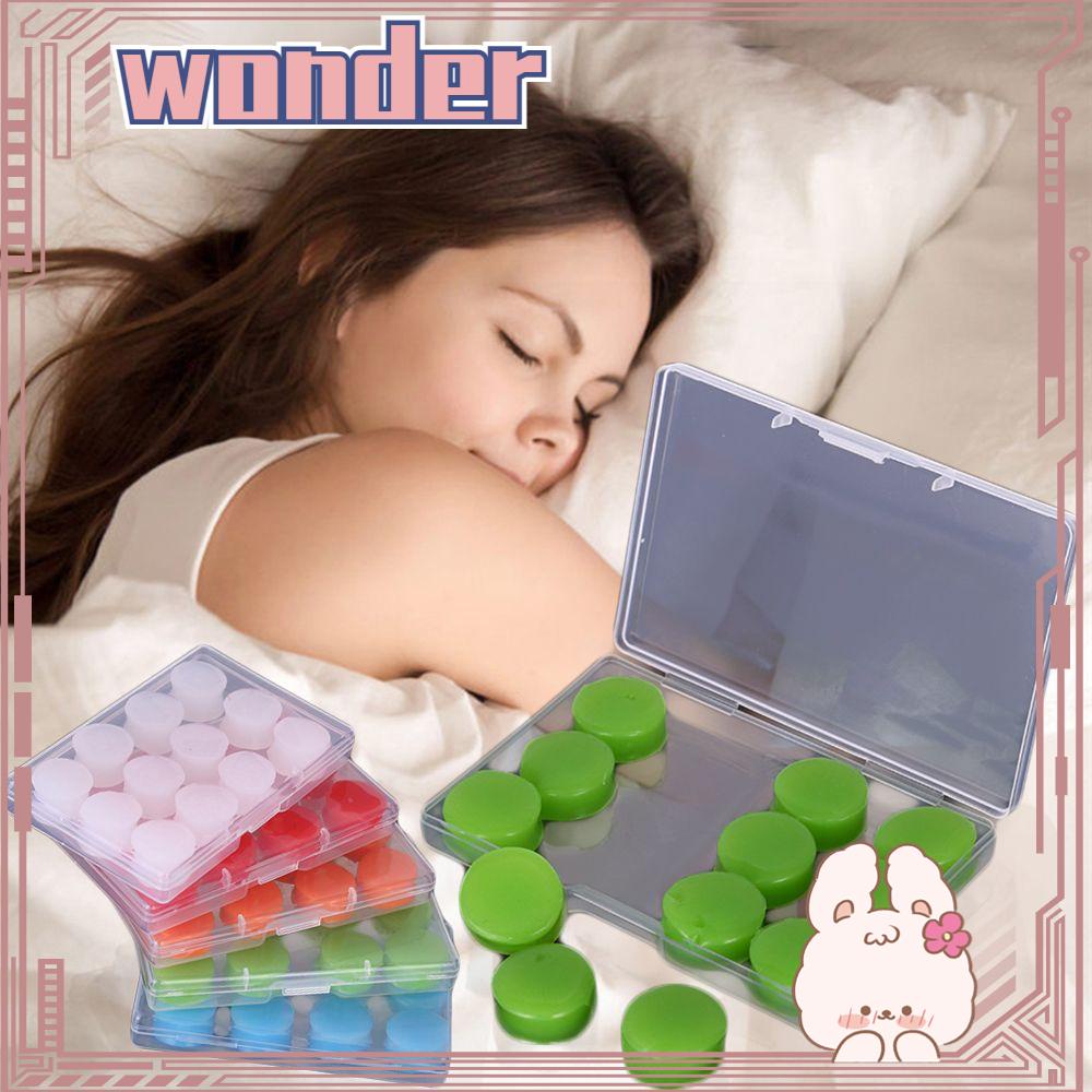 Wonder 6pasang Penyumbat Telinga Silikon Lembut Dapat Digunakan Kembali Tidur Mendengkur Isolasi Dengar Melindungi Earbud Tahan Air