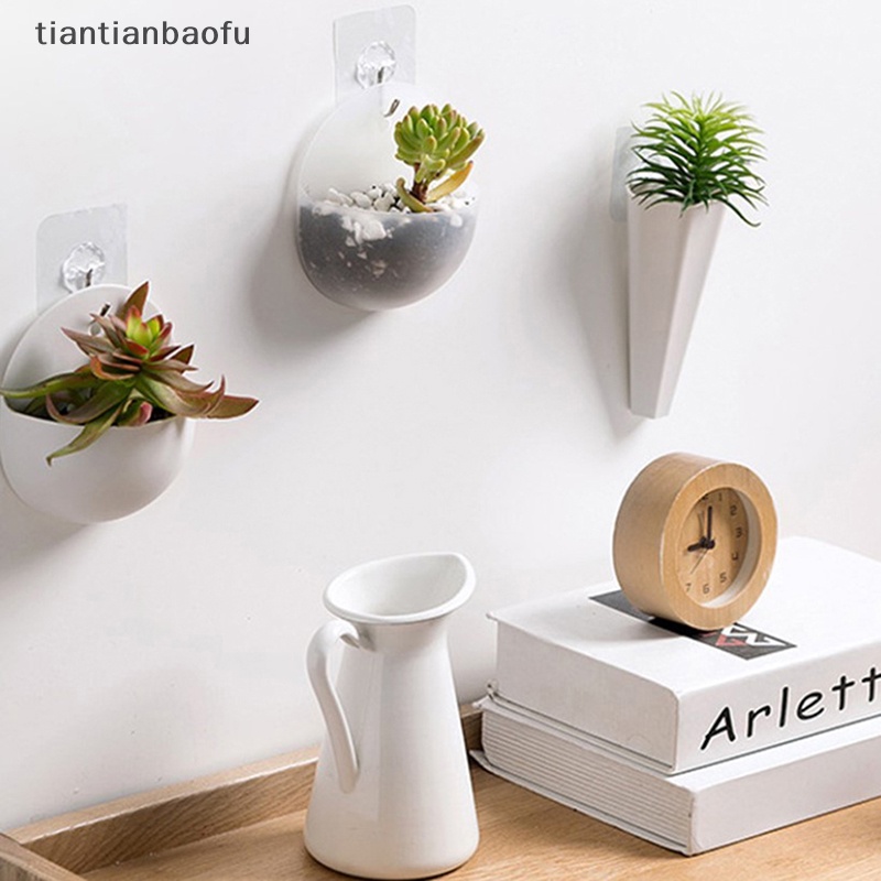 [tiantianbaofu] 1pc Penanam Wajah Plastik Pot Bunga Tanaman Lucu Wadah Tabletop Kreatif Dekorasi Butik