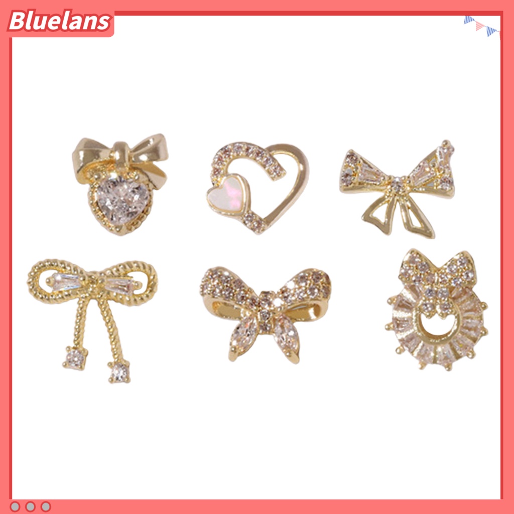 [BLM] Hiasan Kuku Rhinestones Bow-tie Heart Bear Manicure Alloy 3D Nail Manicure Craft Untuk Kerajinan Tangan DIY