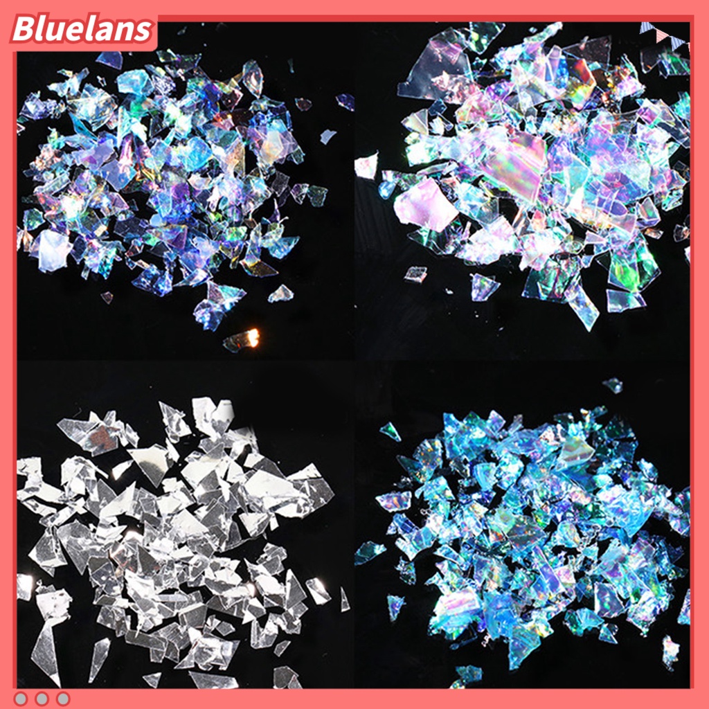 [BLM] Nail Glitter Flakes Bentuk Tidak Teratur Manicure Decoration Aksesoris Kertas Sequin Hiasan Nail Art Untuk Wanita