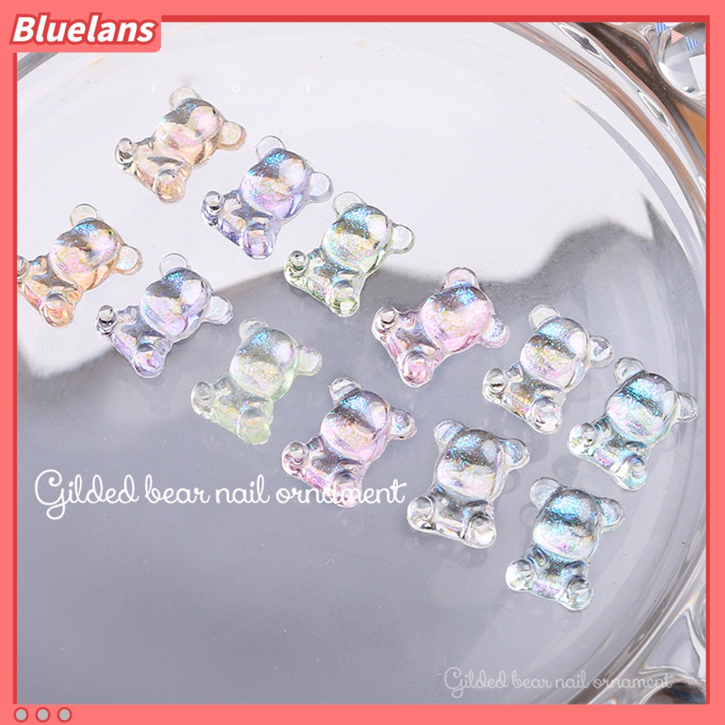 [BLM] 50pcs /Set Ornamen Kuku Efek Mengkilap Penembus Es Tembus Fashion Polish UV Gel Manicure Aksesoris Untuk Perempuan