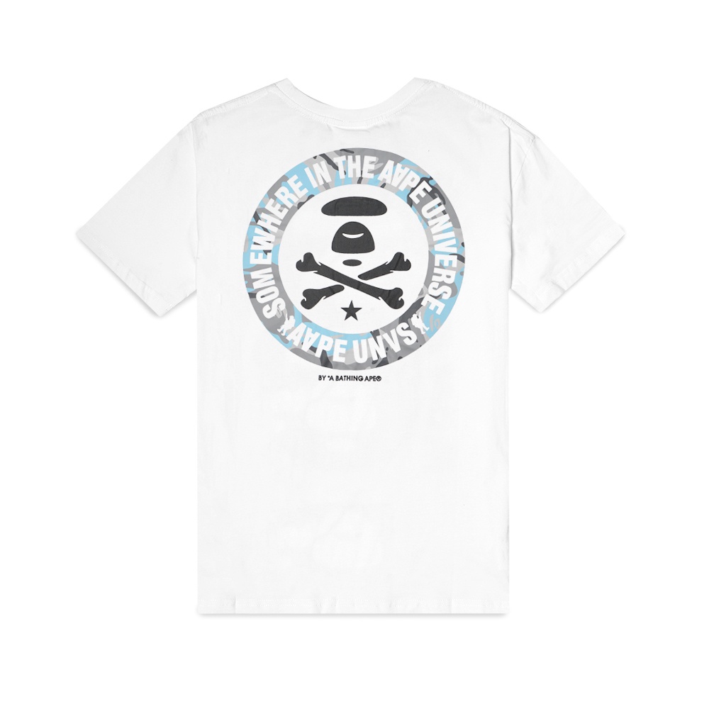 Aape by A Bathing Ape Blue Camo T-Shirt White