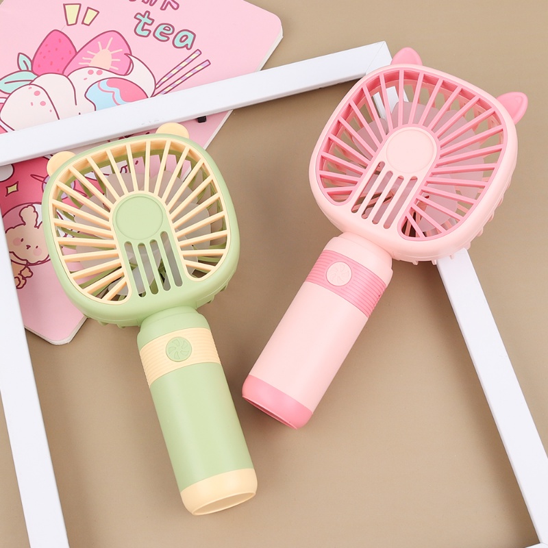 Kipas Angin Mini Genggam Kartun Lucu/ Kipas Pendingin USB Rechargeable/ Summer Travel Portable Small Pocket Fan