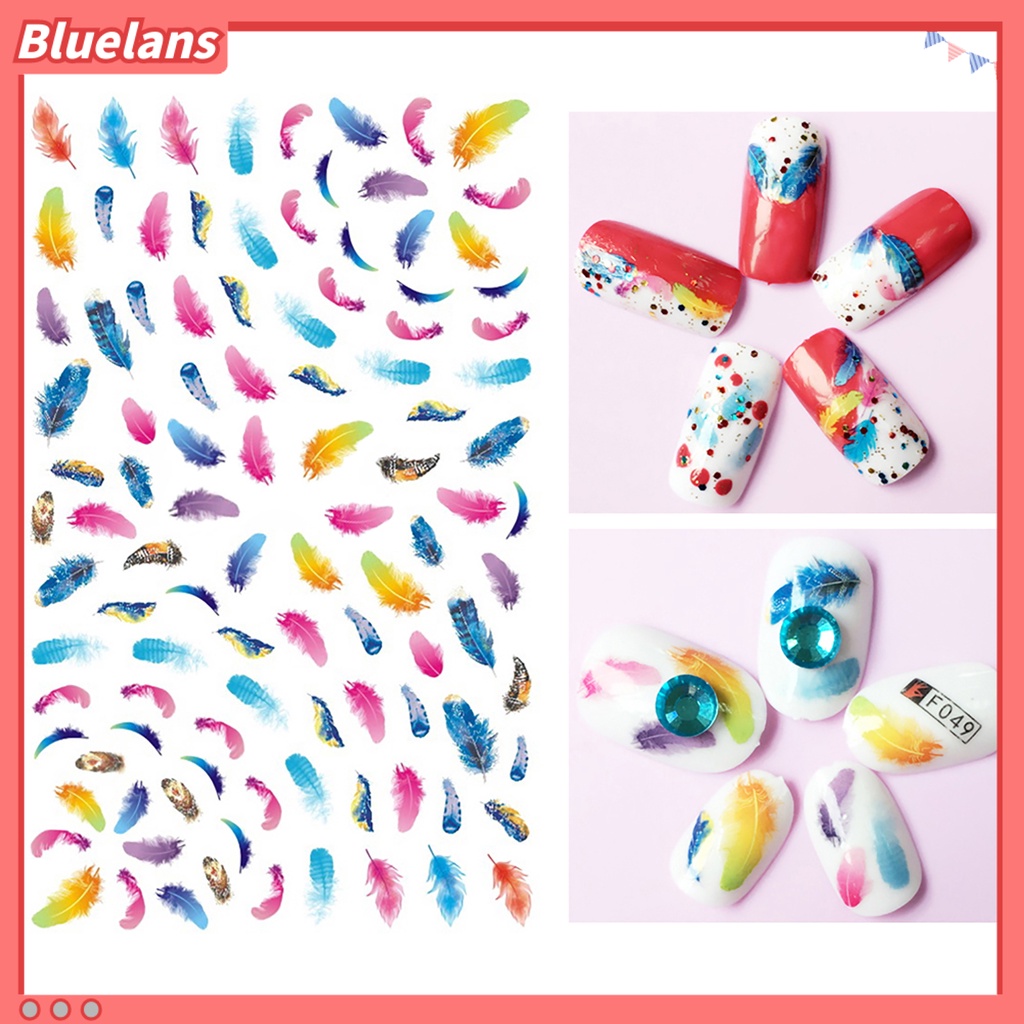 [BLM] Feather Decal Dream Catcher Kertas Cantik Fashionable Nail Art Sticker