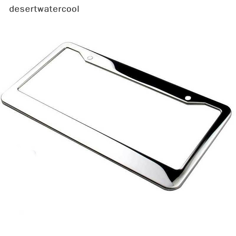 Deid 1PCS Cover Tag Frame Plat Nomor Bahan Metal Stainless Steel Chrome Dengan Tutup Sekrup Martijn