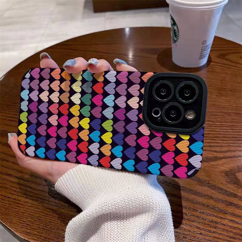 All New Hot Fashion Leather Soft Case IPhone 6S 7 Plus 8 Plus X XS XR XS Max 11 13 12 14 PRO Max 14 Plus SE Mini Phone Case Girl Girl Women Colorful LOVE